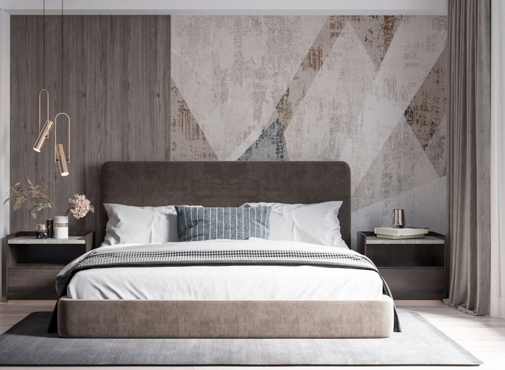 Weathered triangles in grey — interior 1
