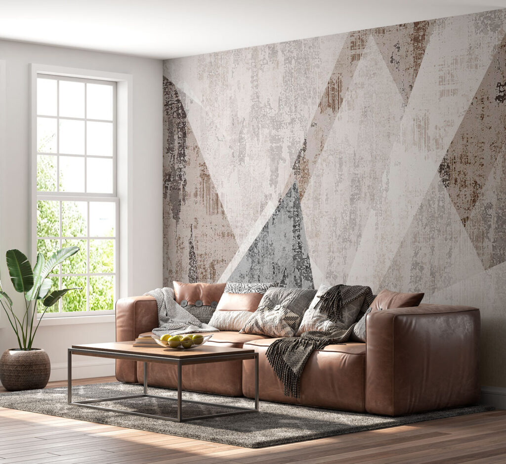 Weathered triangles in grey — interior 2