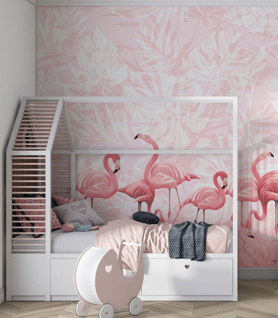 Flamingo Gathering in an interior