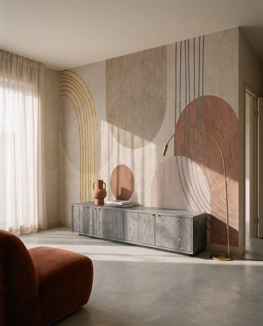 Earth and Arches in an interior