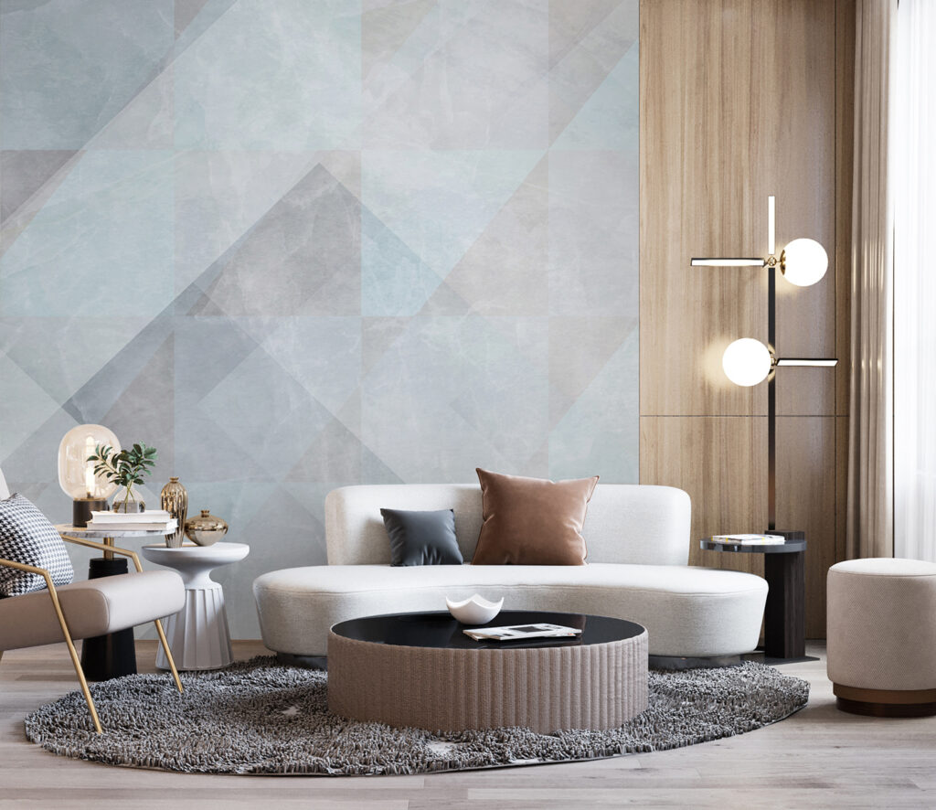 Blue geometry in layers — interior 3