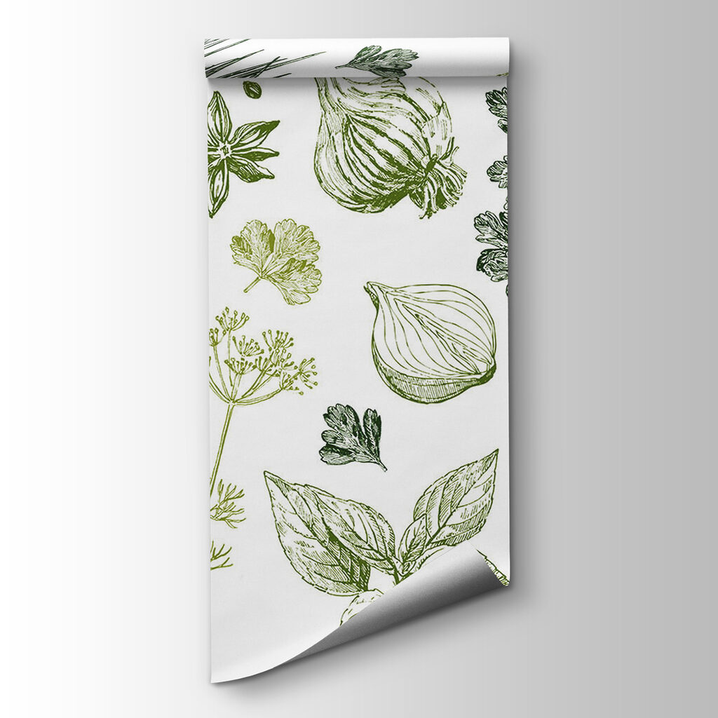 Herbs in line drawing — product view