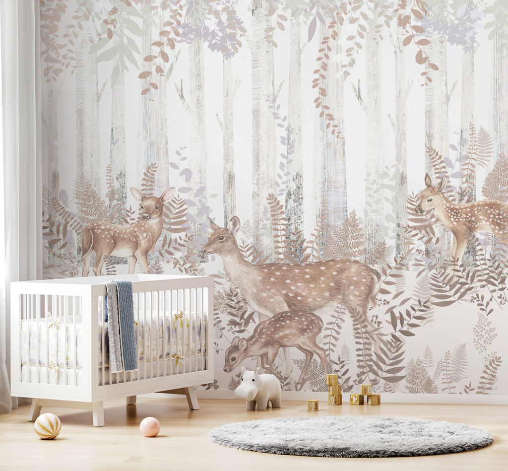 Deer in the Clearing in an interior