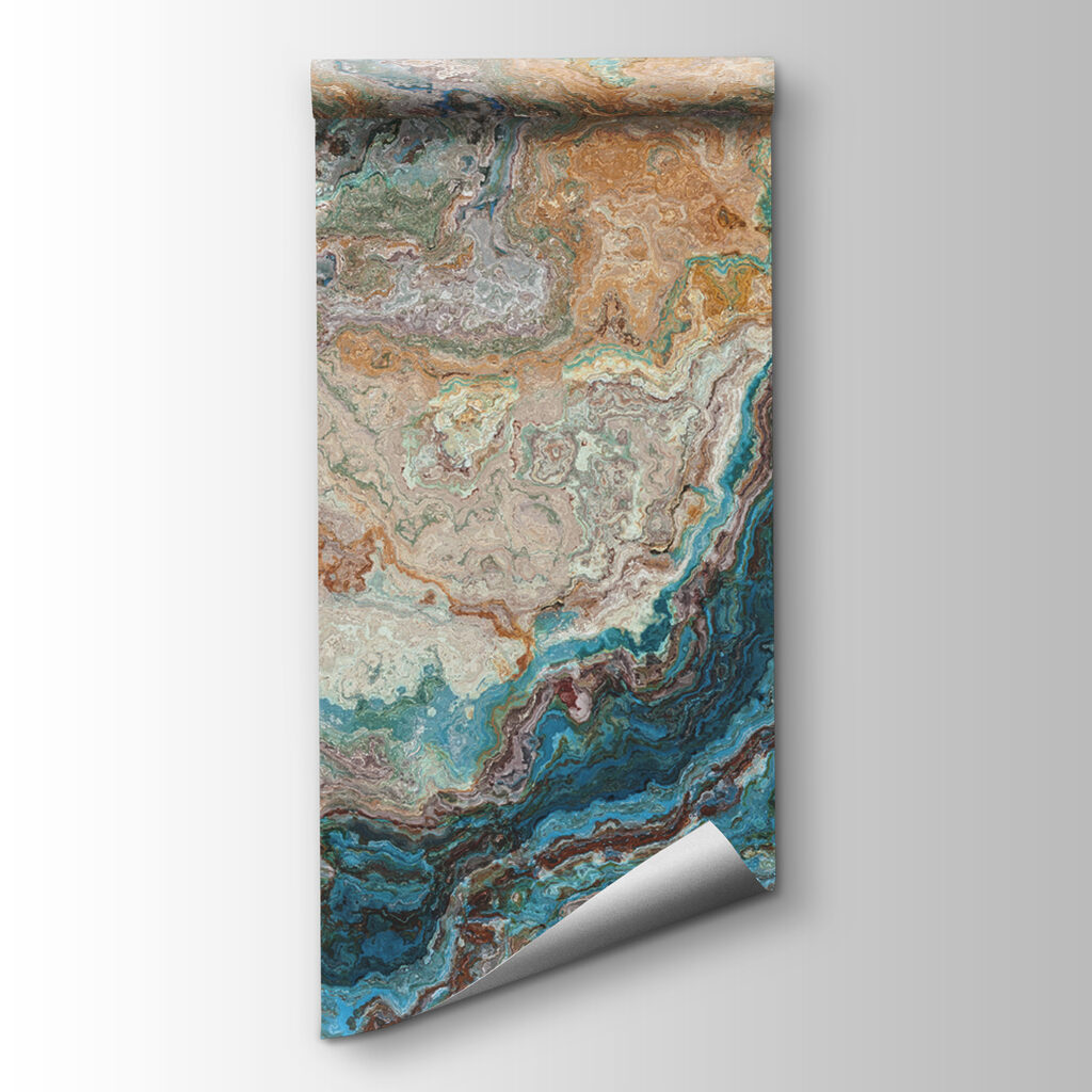 Turquoise layers with ochre — product view