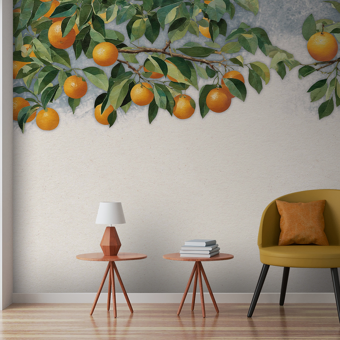 Orange branch border — interior 1