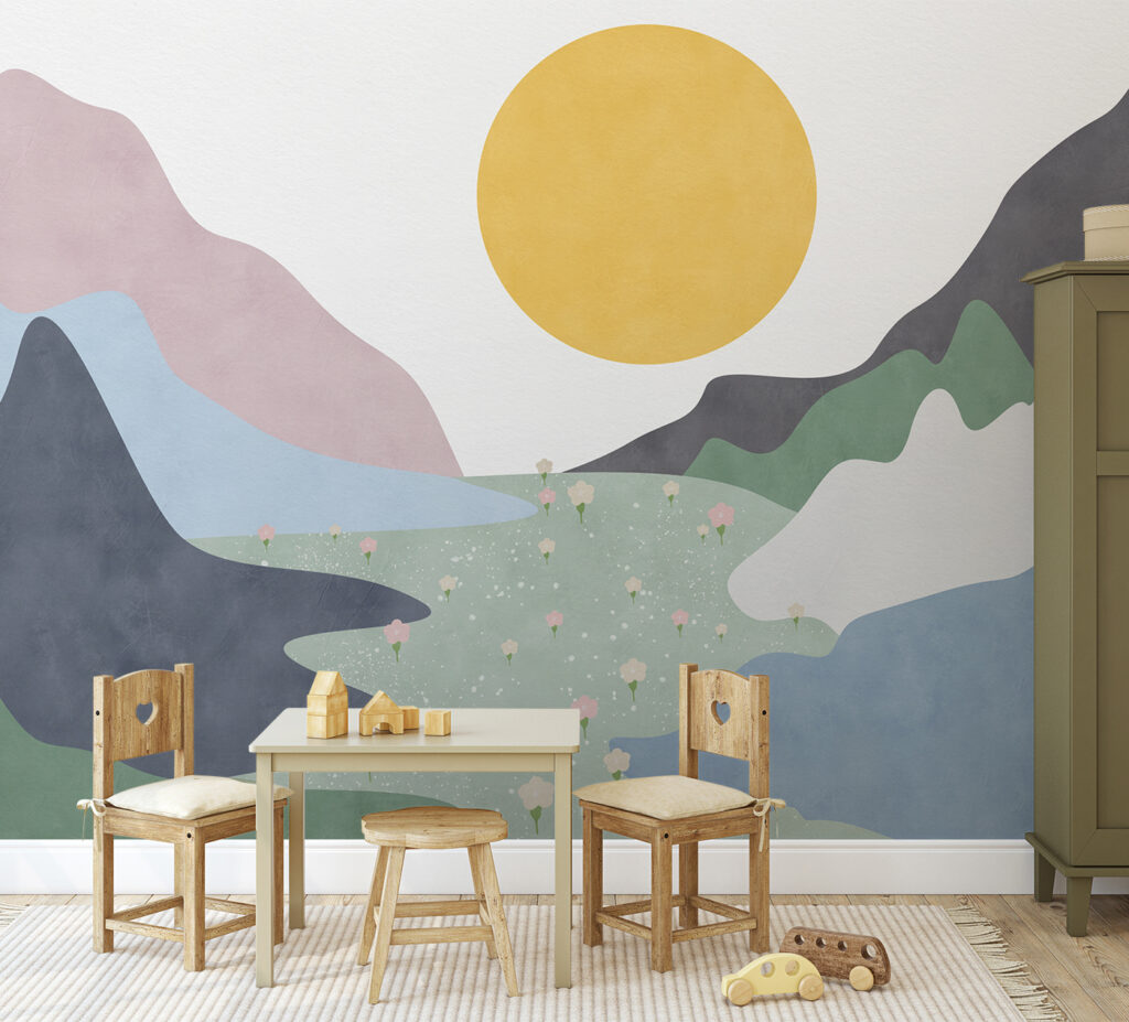 Mountain Sun Shapes in an interior