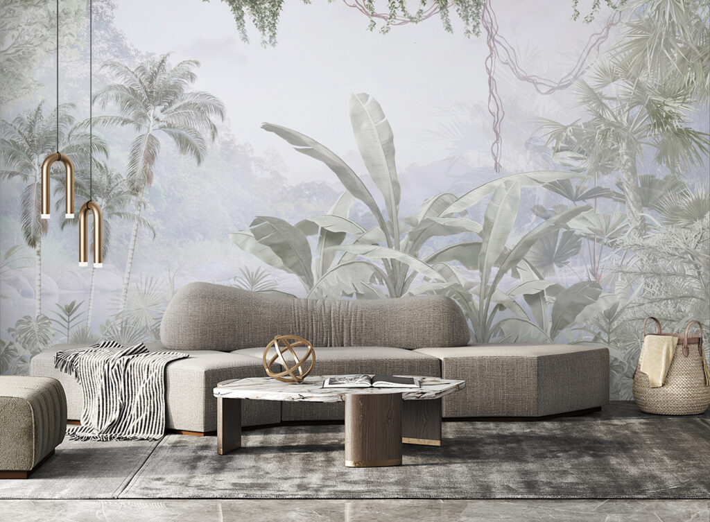 Pale tropical leaves — interior 4