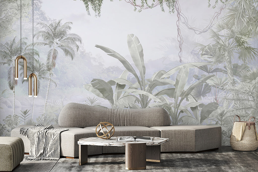 Pale tropical leaves — interior 7
