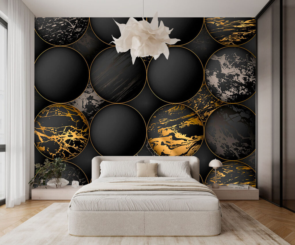 Dark circles, gold veins — interior 2