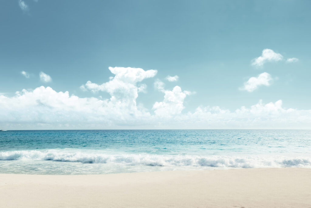Blue Coast Morning — full design
