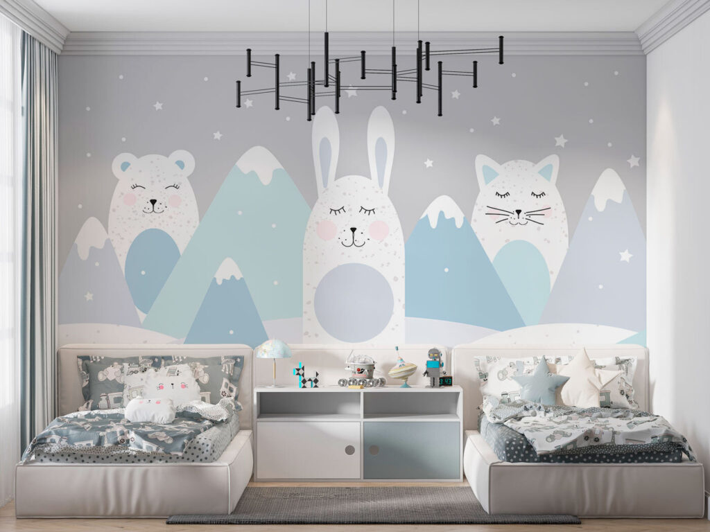 Snowy Animal Friends in an interior