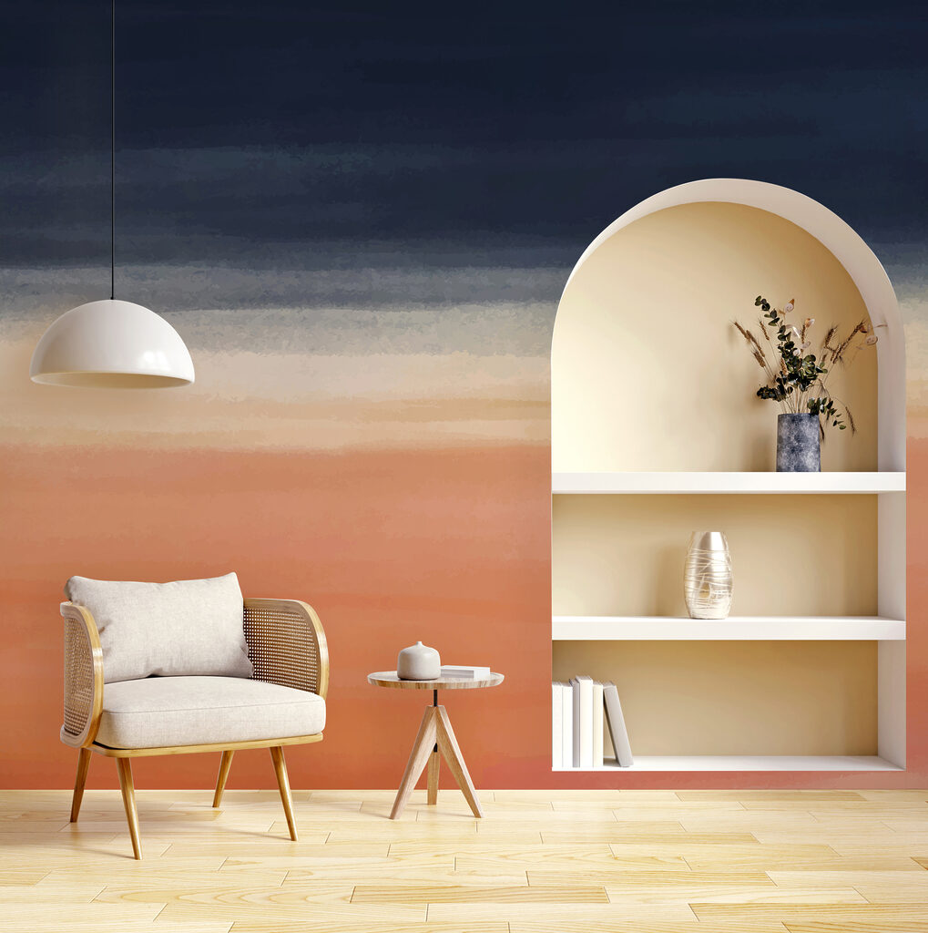 Paint bands at dusk — interior 1
