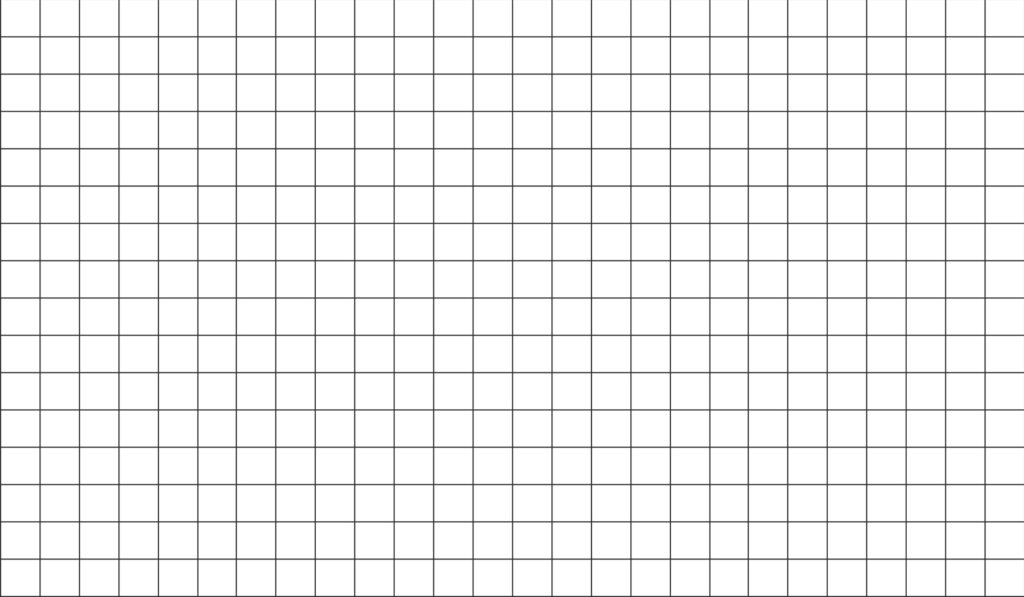 Fine grid on white — full design