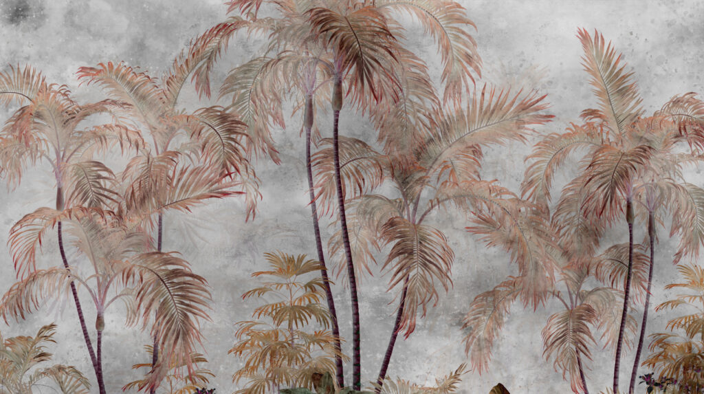 Palms in soft haze — full design