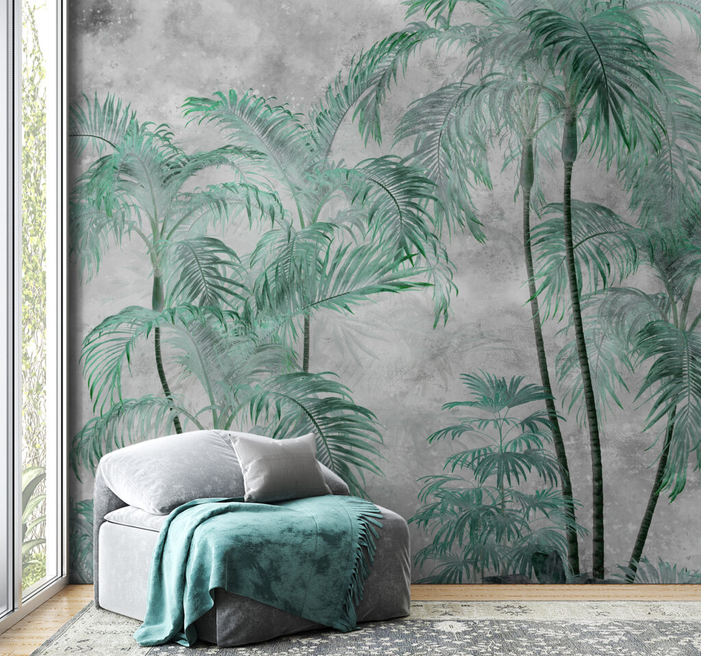 Palm Grove Etching in an interior