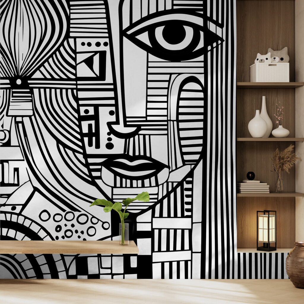 Face in Lines — interior 2