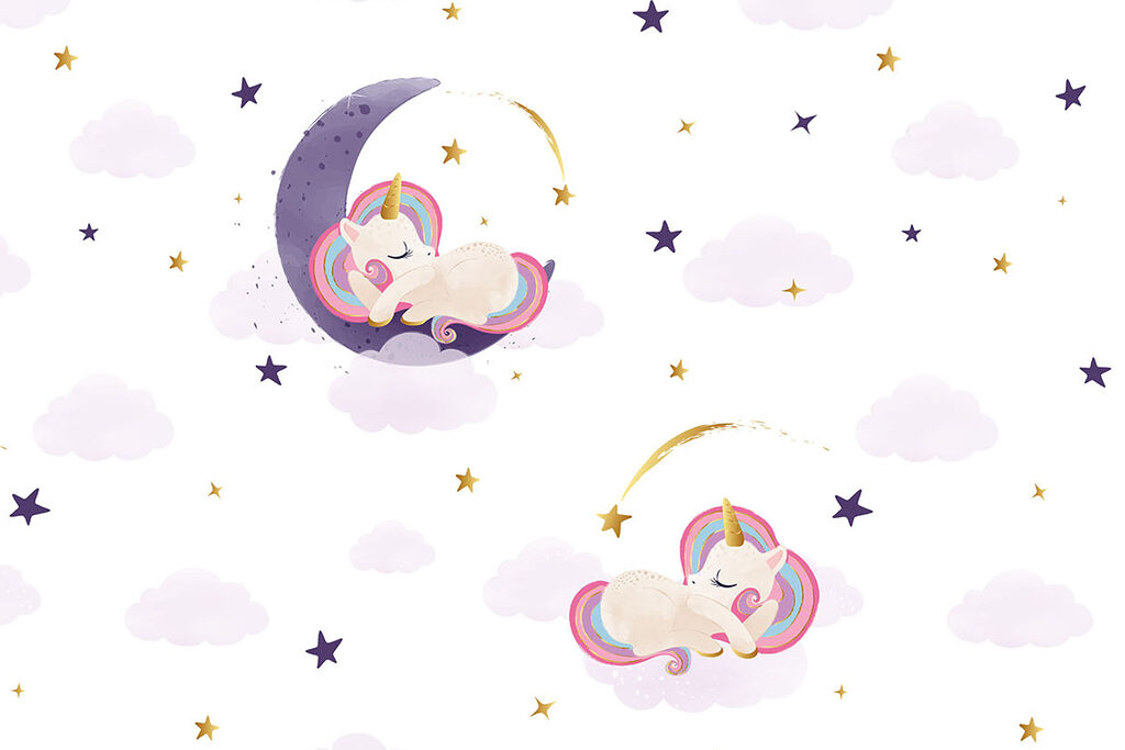 Sleepy Moon Unicorns — full design