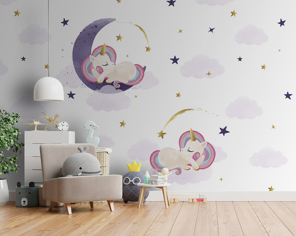 Sleepy Moon Unicorns in an interior