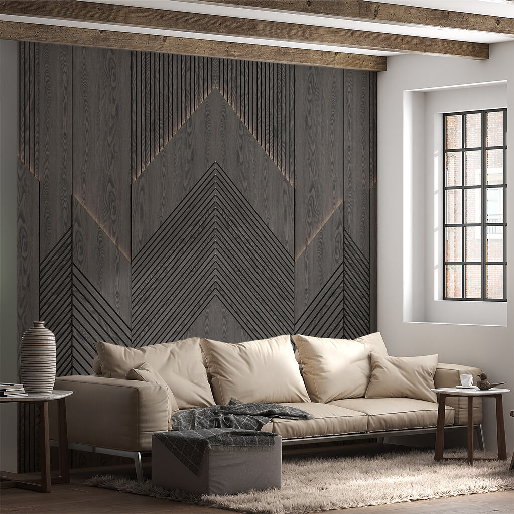 Dark chevron pattern — interior 3