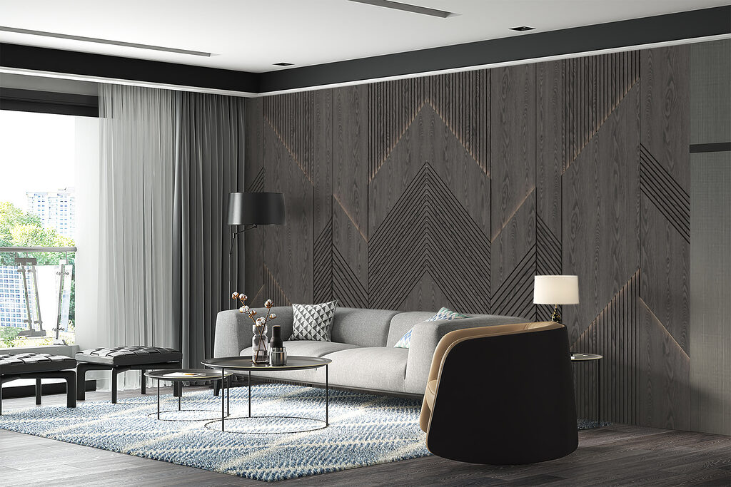 Dark chevron pattern — interior 4