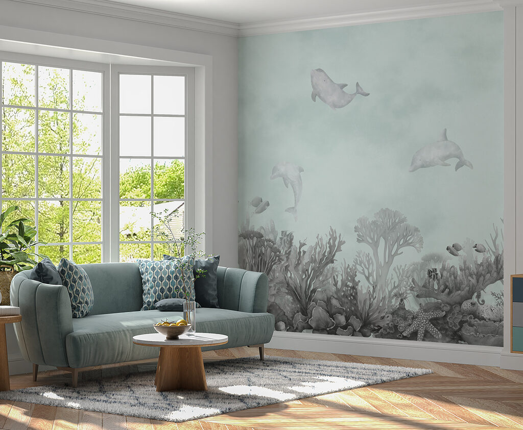 Dolphins above corals — interior 3