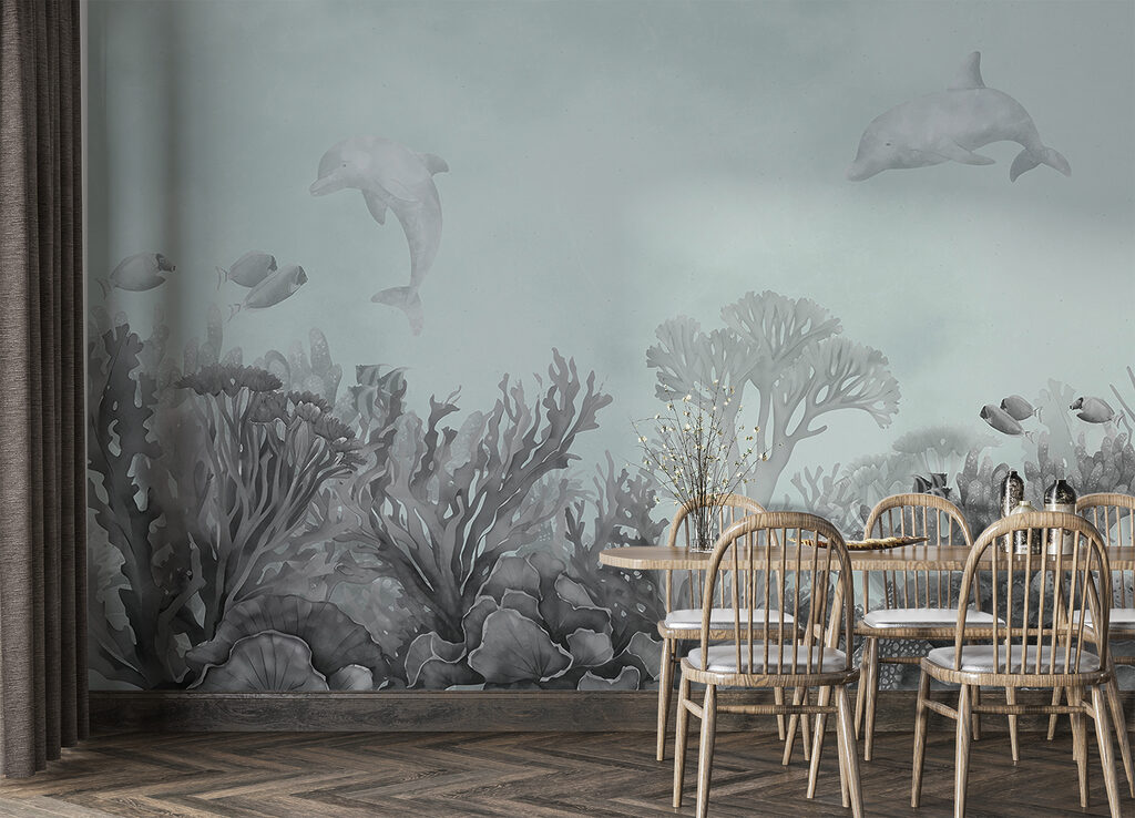 Dolphins above corals — interior 4