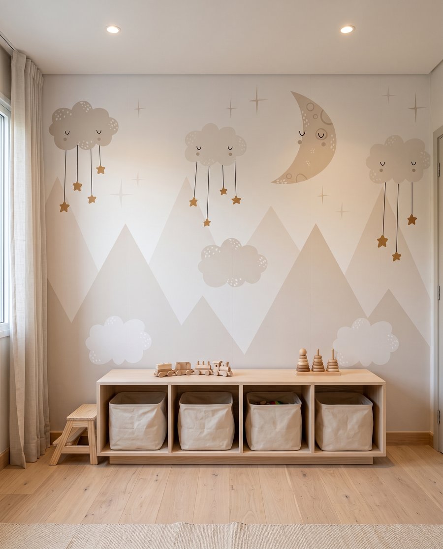 Sleepy Moon Mountains in an interior