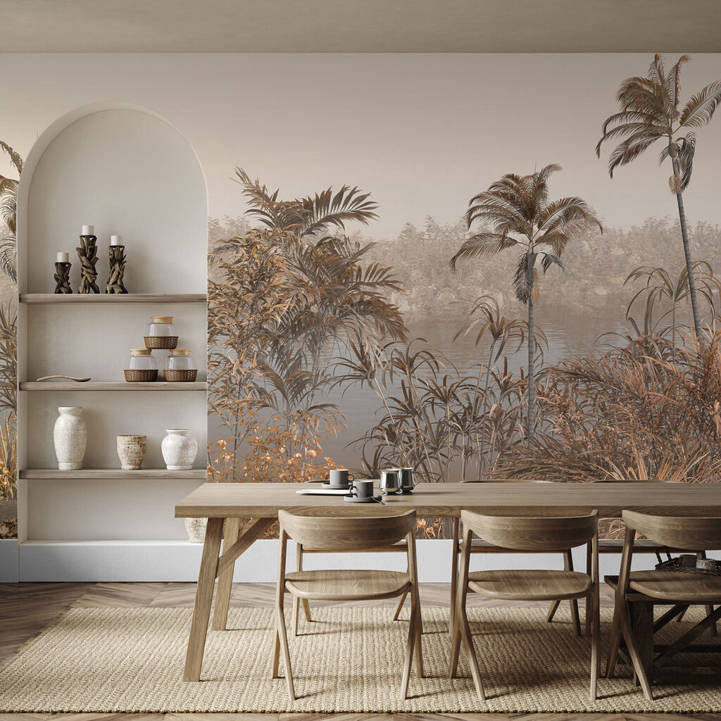 Palms in warm haze — interior 3
