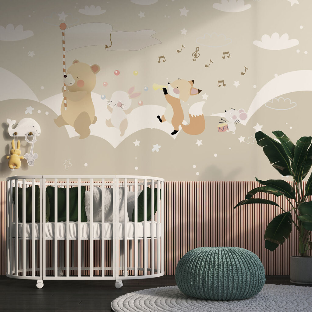 Musical animals on clouds — interior 3