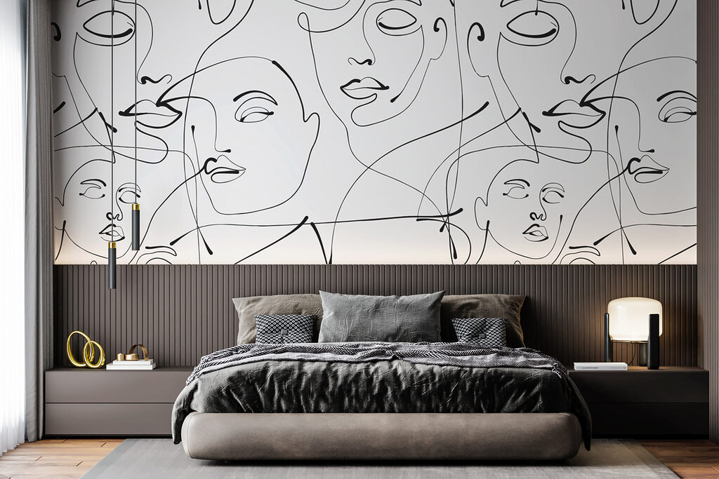 Faces in One Line in an interior