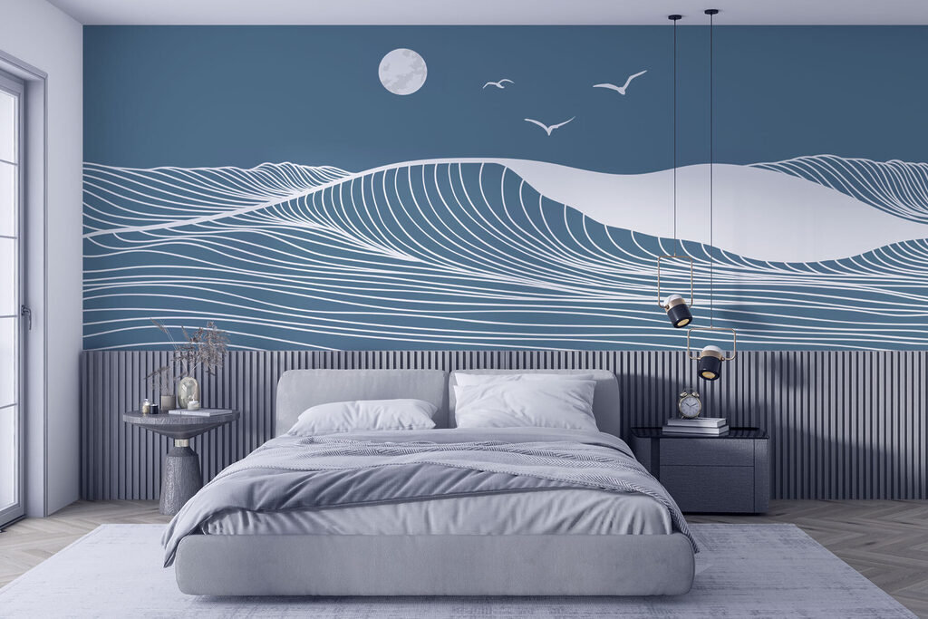 Waves in Fine Lines in an interior