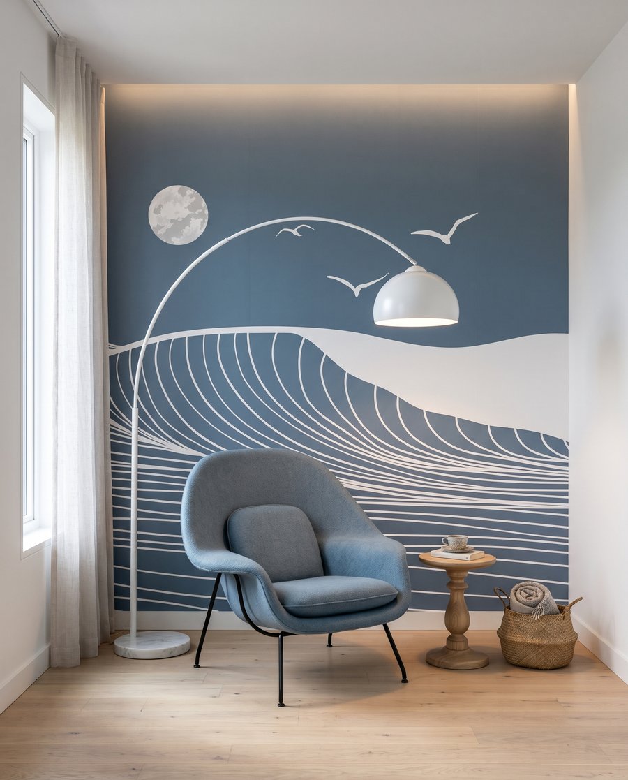 Waves in Fine Lines in an interior