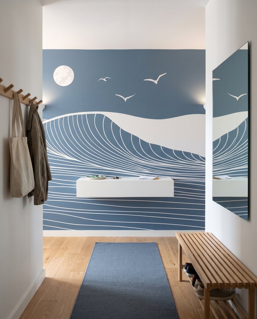 Waves in Fine Lines in an interior