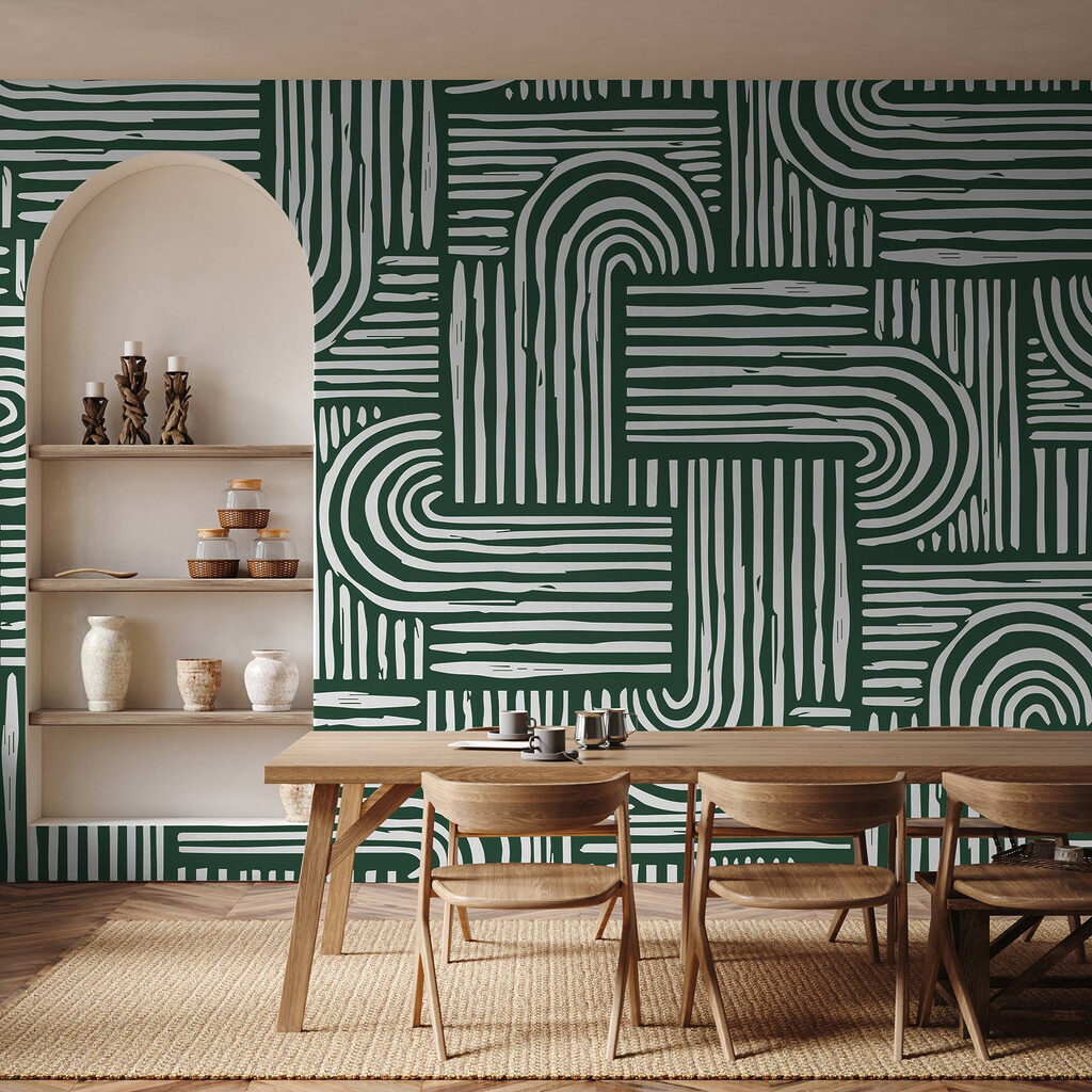 Fine curved lines — interior 4