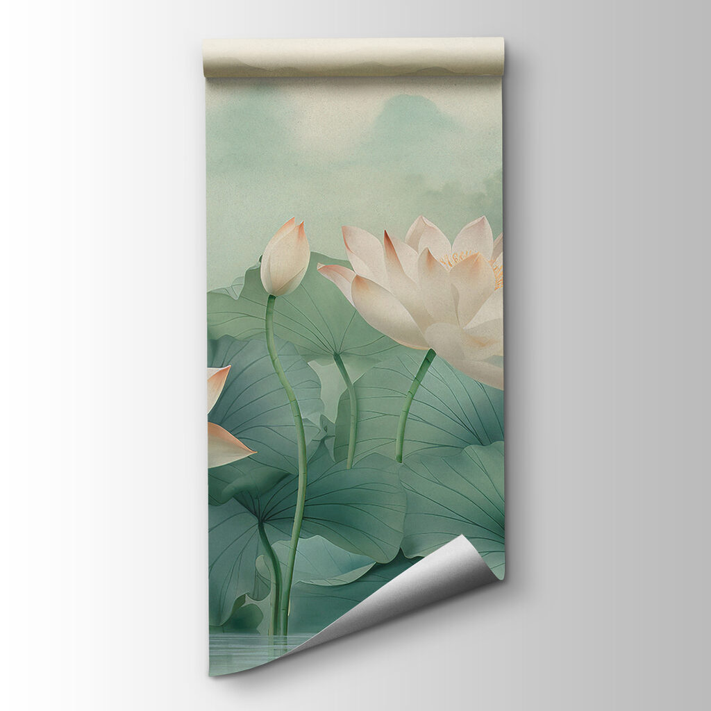 Cream lotus flowers — product view