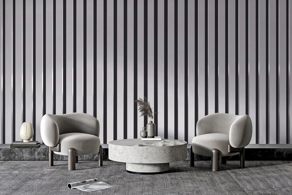 Slender Stripes in an interior