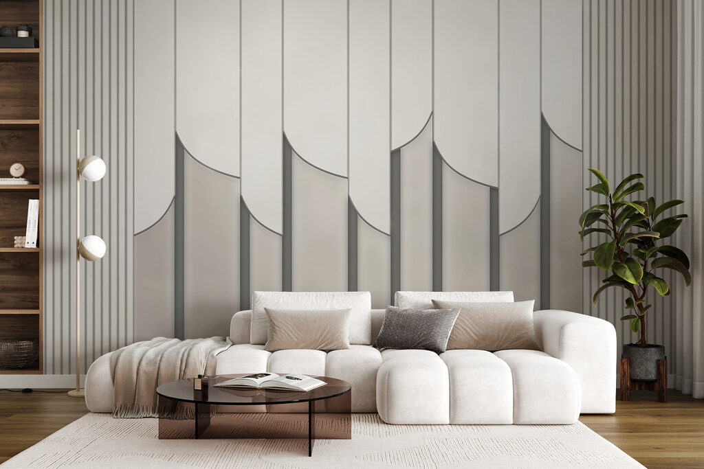 Curved cream ridges — interior 2