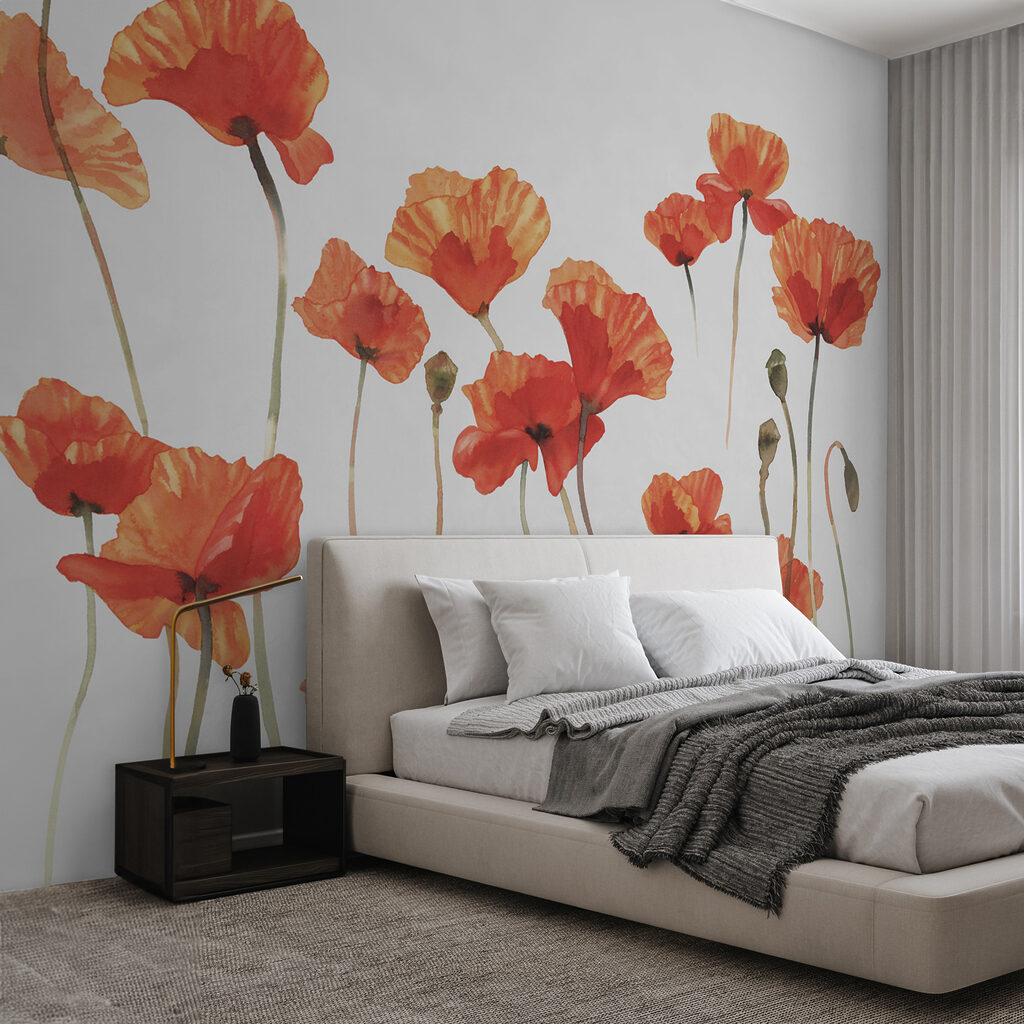 Poppies Standing Tall in an interior