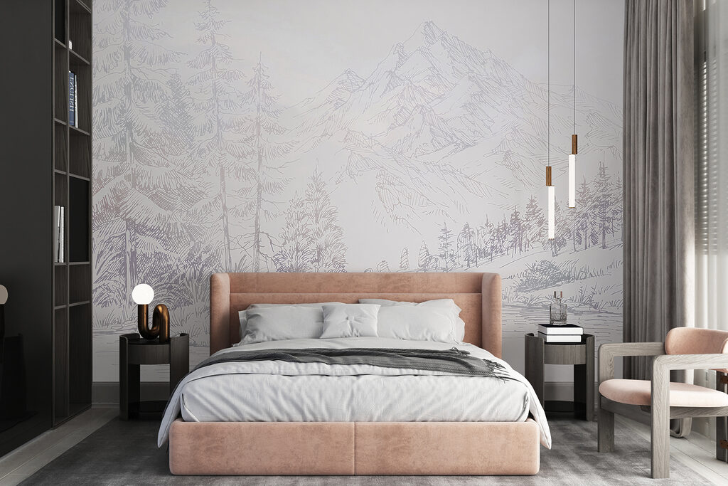Woodland River Sketch in an interior
