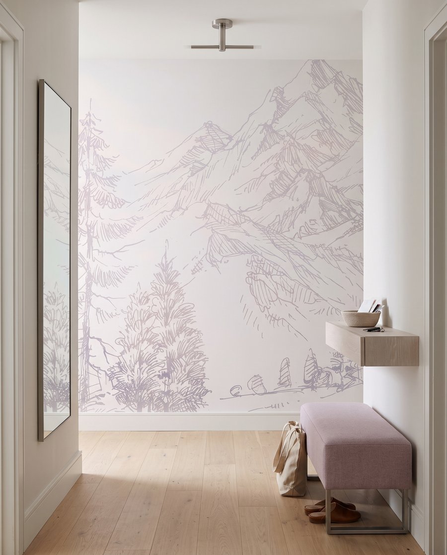 Woodland River Sketch in an interior