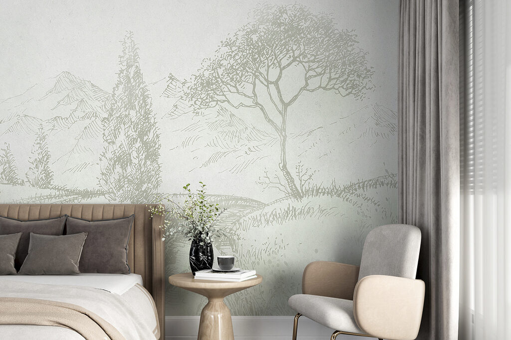 Pastures in Pencil in an interior