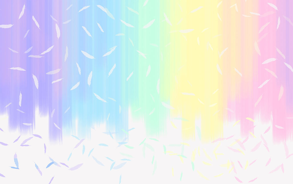 Pastel rainbow stripes — full design