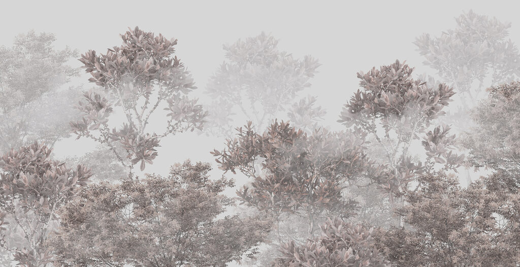 Treetops in the mist — full design
