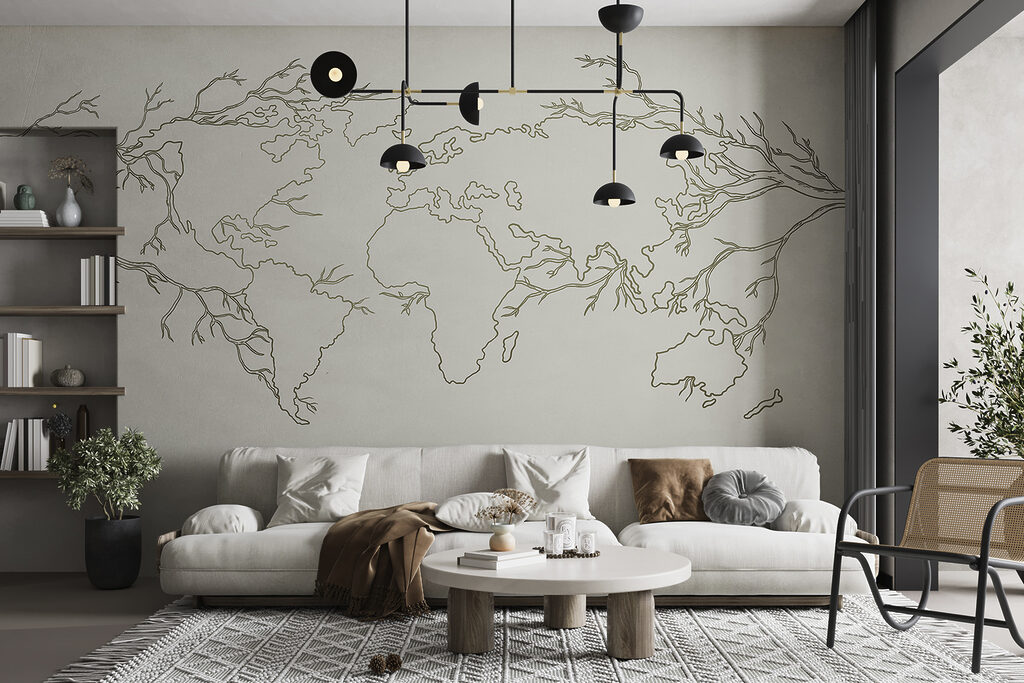 World in Branches in an interior
