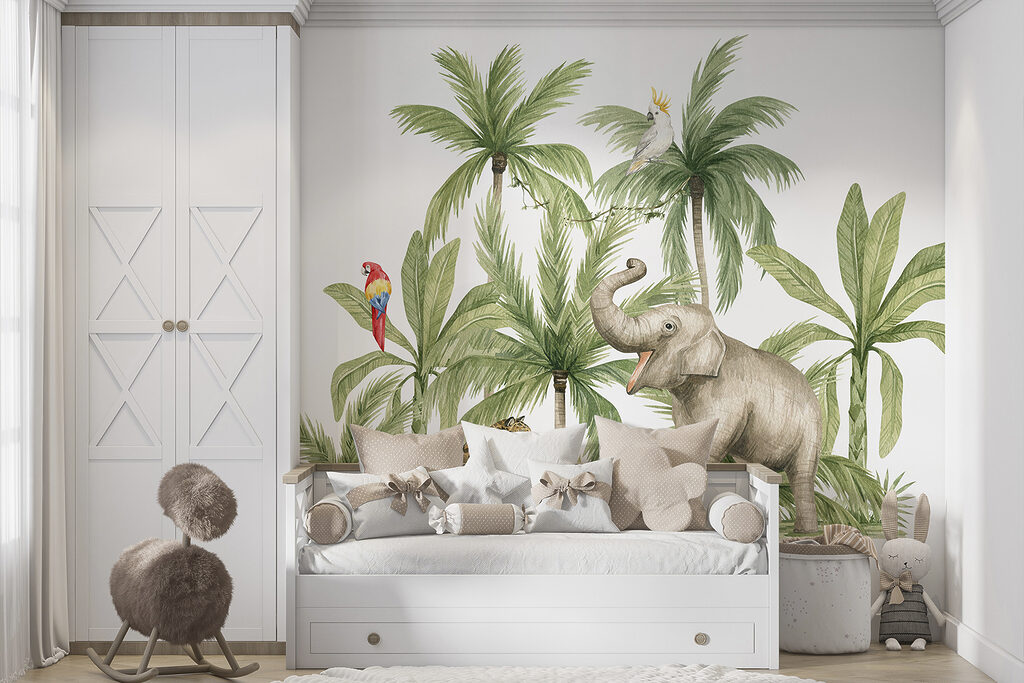 Elephant among palms — interior 3