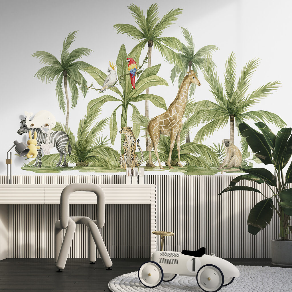 Animals among palms — interior 2