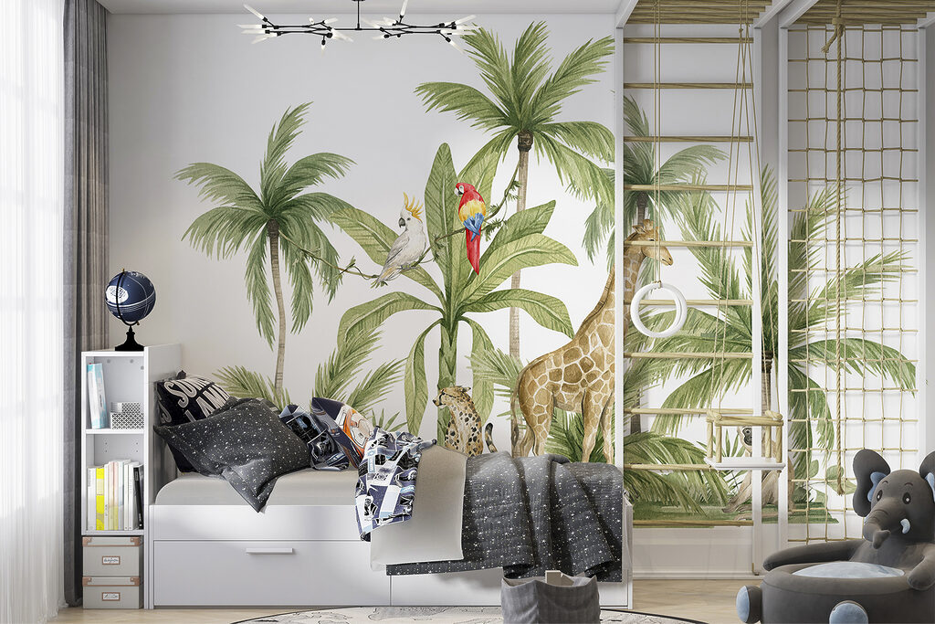 Animals among palms — interior 3