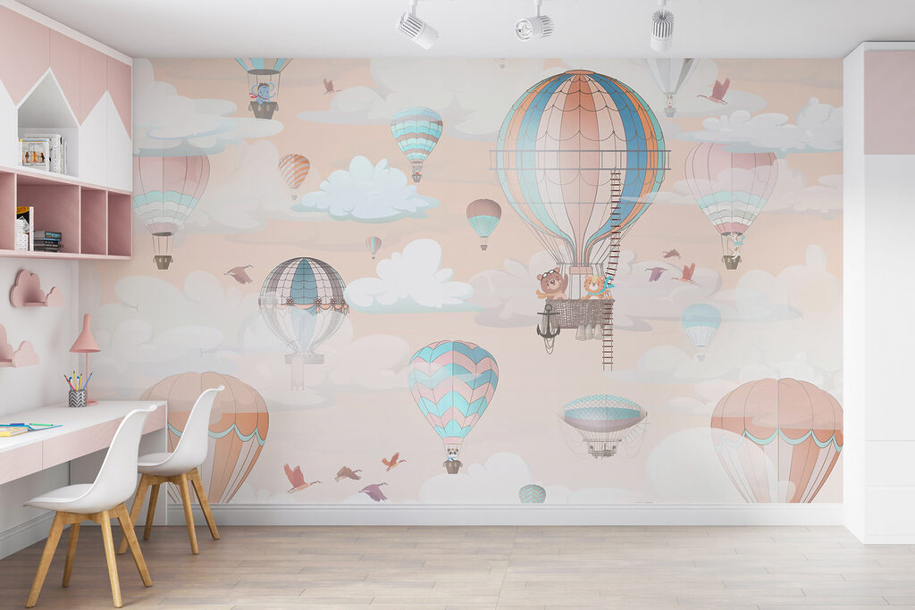 Pastel balloons among clouds — interior 2