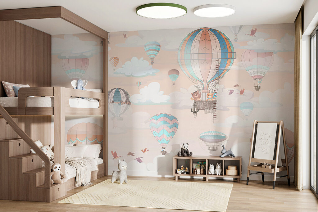Pastel balloons among clouds — interior 4