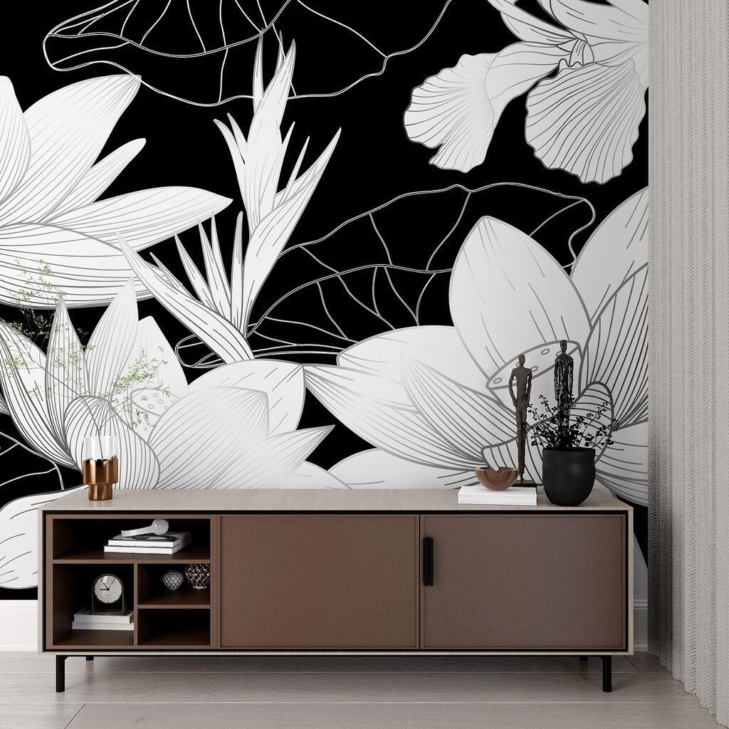 Flowers in Contrast in an interior